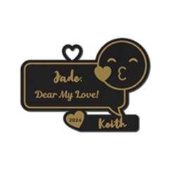 Personalized Emoji Happy Face Kiss Heart Xoxo - Wood Ornament Personalized Emoji Happy Face Kiss Heart Xoxo - Wood Ornament