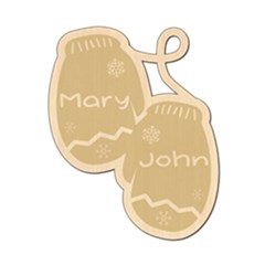 Personalized Christmas Name Glove 4 - Wood Ornament Personalized Christmas Name Glove 4 - Wood Ornament
