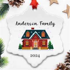 Personalized Christmas Family Name - Ornament (Snowflake)