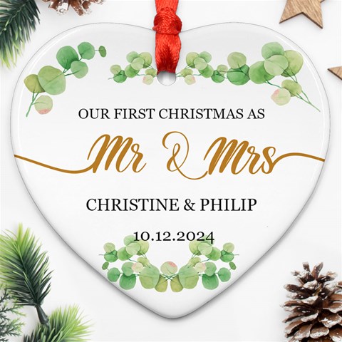 Personalized Christmas Married Family Name By Joe Front