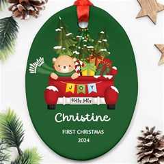 Personalized First Christmas Name - Oval Ornament (Two Sides) Personalized First Christmas Name - Oval Ornament (Two Sides)