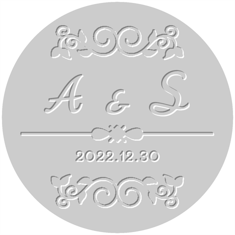 Personalized Initial Wedding Embosser By Joe 1.5 x1.5  Stamp