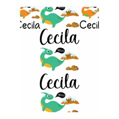 Personalized Baby Dinosaur Blanket - 35  x 27  Two Sides Premium Plush Fleece Blanket (Mini)