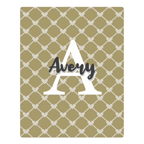 Personalized Name Monogram Heart Love Cross By Wanni 80 x60  Blanket Front
