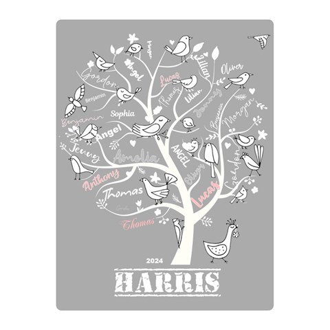 Personalized Family Tree Name Love By Wanni 35 x27  Blanket Front