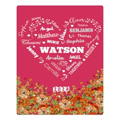 Personalized Family Name Love Heart Flower