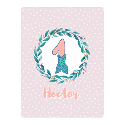 Personalized Name Mermaid Tail Birthday By Wanni 35 x27  Blanket Front