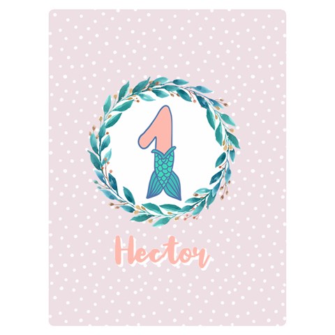 Personalized Name Mermaid Tail Birthday By Wanni 40 x30  Blanket Front