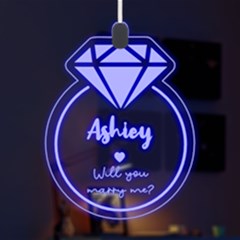 Personalized Name Diamond Ring - LED Acrylic Ornament Personalized Name Diamond Ring - LED Acrylic Ornament