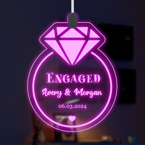 Personalized Name Diamond Ring Engaged By Wanni Front
