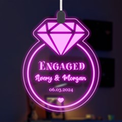 Personalized Name Diamond Ring Engaged - LED Acrylic Ornament Personalized Name Diamond Ring Engaged - LED Acrylic Ornament