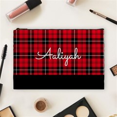 Personalized Check Pattern Name 1 Cosmetic Bag