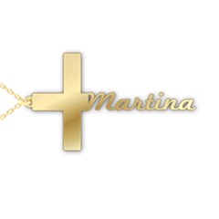 Personalized Name Cross - 925 Sterling Silver Name Pendant Necklace Personalized Name Cross - 925 Sterling Silver Name Pendant Necklace