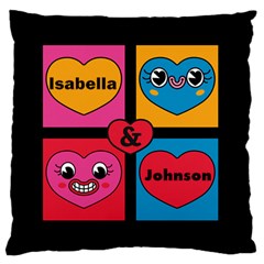 Personlized Smiling Heart Face (5 styles) - Large Cushion Case (One Side) Personlized Smiling Heart Face (5 styles) - Large Cushion Case (One Side)