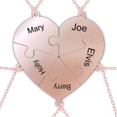 Personalized 5names Puzzle Heart