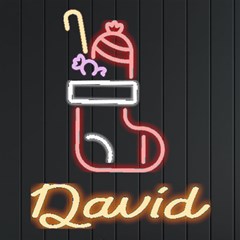 Personalized Xmas Sock Name - Neon Signs and Lights Personalized Xmas Sock Name - Neon Signs and Lights