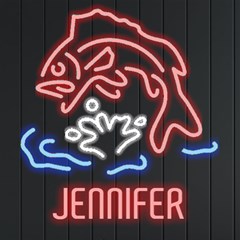 Personalized Fish Jump Name - Neon Signs and Lights Personalized Fish Jump Name - Neon Signs and Lights