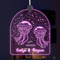 Personalized Name Love Jellyfish - LED Acrylic Ornament Personalized Name Love Jellyfish - LED Acrylic Ornament