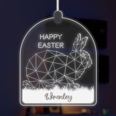 Personalized Name Easter Bunny Rabbit - LED Acrylic Ornament Personalized Name Easter Bunny Rabbit - LED Acrylic Ornament
