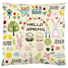 Personalized Spring Easter Rabbit Name (5 styles) - Large Cushion Case (One Side) Personalized Spring Easter Rabbit Name (5 styles) - Large Cushion Case (One Side)