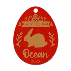 Personalized Name Egg Hunt Easter Bunny - Wood Ornament Personalized Name Egg Hunt Easter Bunny - Wood Ornament