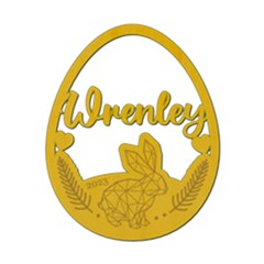Personalized Name Easter Egg Lovely Bunny - Wood Ornament Personalized Name Easter Egg Lovely Bunny - Wood Ornament