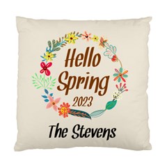 Personalized Hello Spring Family Name - Standard Cushion Case (One Side)
