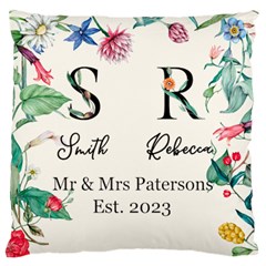 Personalized Wedding Floral Initial Family Name (5 styles) - Large Cushion Case (One Side) Personalized Wedding Floral Initial Family Name (5 styles) - Large Cushion Case (One Side)