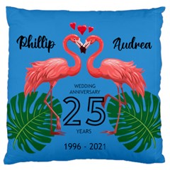 Personalized Couple Anniversary Name - Large Cushion Case (One Side) Personalized Couple Anniversary Name - Large Cushion Case (One Side)