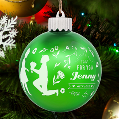 Personalized Valentines Day Name - LED Glass Sphere Ornament