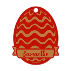Personalized Name Easter Egg Pattern 2 - Wood Ornament Personalized Name Easter Egg Pattern 2 - Wood Ornament