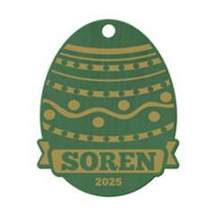Personalized Name Easter Egg Pattern 17 - Wood Ornament Personalized Name Easter Egg Pattern 17 - Wood Ornament