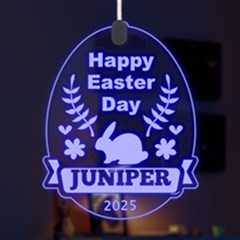 Personalized Name Easter Bunny Pattern 11 - LED Acrylic Ornament Personalized Name Easter Bunny Pattern 11 - LED Acrylic Ornament