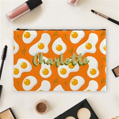 Personalized Name Fried Egg Breakfast - Cosmetic Bag (Large)