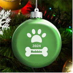 1 - LED Glass Round Ornament