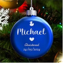 Personalized New Birth Baby Any text Name - LED Glass Round Ornament Personalized New Birth Baby Any text Name - LED Glass Round Ornament