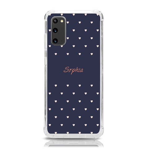 Personalized Name Heart Pattern(navy) By Oneson Front