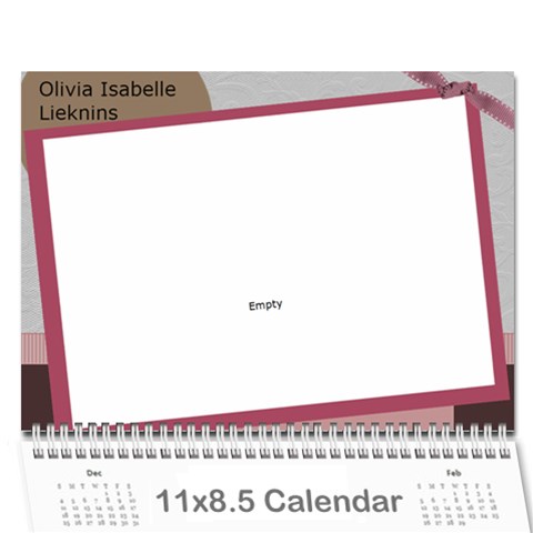 1 Year Calendar By Amanda Cover