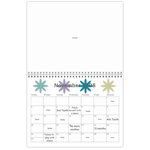 1 Year Calendar By Amanda Nov 2008