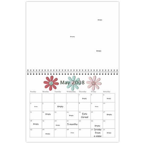 1 Year Calendar By Amanda May 2008