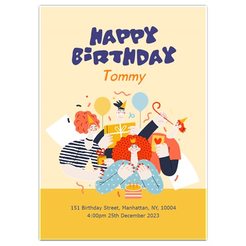 Birthday By Oneson Front