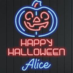 Personalized Happy Halloween Name - Neon Signs and Lights Personalized Happy Halloween Name - Neon Signs and Lights