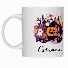 Personalized Halloween Pumpkin Ghost Illustration Name
