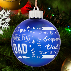 Personalized Fathers Day Name - LED Glass Sphere Ornament