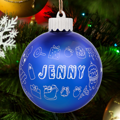 Personalized Merry Christmas Cute Illustration Name By Joe Front