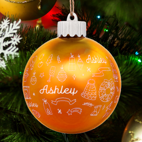 Personalized Merry Christmas Illustration Name By Joe Front