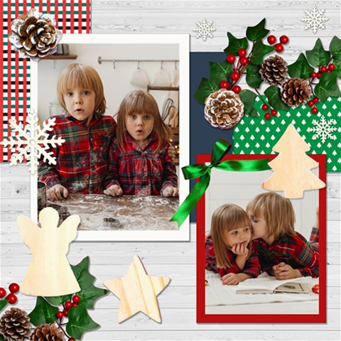 Personalized Christmas Scrapbook Page 8  X 8  By Joe 8 x8  Scrapbook Page - 1