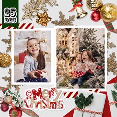 Personalized Christmas Scrapbook Page 12  X 12 