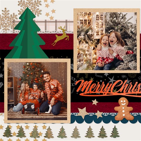 Personalized Christmas Scrapbook Page 12  X 12  By Joe 12 x12  Scrapbook Page - 1