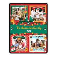 Christmas Family Name Small Blanket